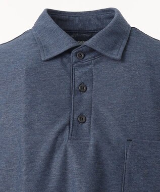 JOSEPH ABBOUD MOUNTAIN 【SPACE】OGスラブプレーティング天竺 ポロシャツ ブルー系