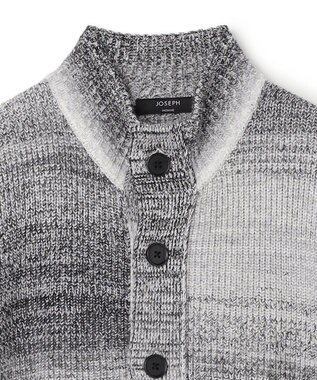 JOSEPH HOMME グラデーションメランジ　ニットカーディガン　 ライトグレー系