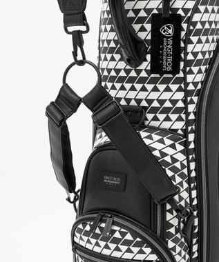 23区GOLF 【UNISEX】フラッグ総柄キャディバッグ　他と被らないデザイン ブラック系5