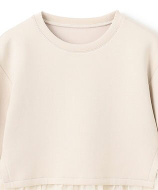 UNFILO 【110-150cm】BEAUTY FORM JERSEY ペプラムスウェット グレージュ