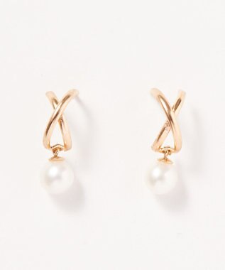 Phoebe 【K10】クロッシングパールピアス ゴールド