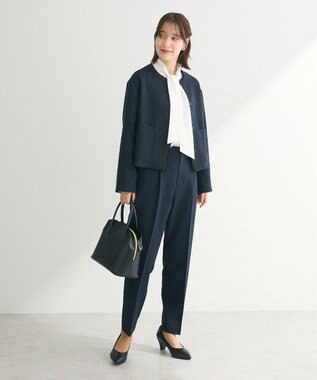 Green Parks ef-de タックテーパードパンツ Dark Navy