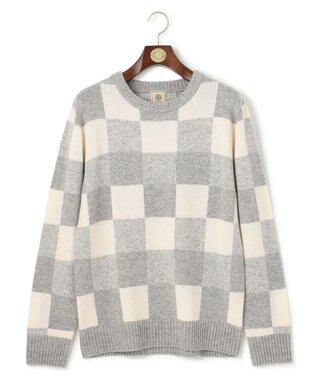J.PRESS MEN 【Cash Lamb’s Wool】クレイジーパターンニット / クルー ライトグレー系7