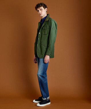 JOSEPH ABBOUD 【綿100％・ストレッチ】コンフォートジャージープリントシャツ ネイビー系5