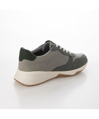 ing <ing>オールレザーレースアップスニーカー ダークグレーヌバック