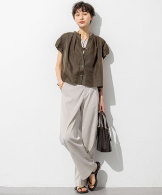 23区 【Oggi5月号掲載】ミスティサテン タンクトップ ベージュ系