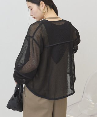 AMERICAN HOLIC メッシュ異素材ブルゾン Black