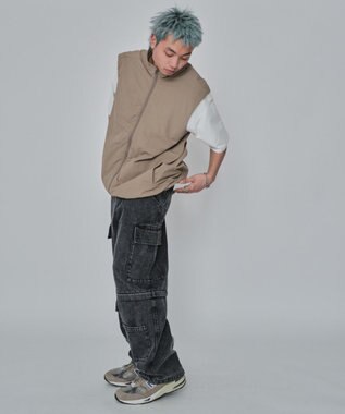 WEGO 2WAYマルチデニムカーゴパンツ デニムブラックソノタ