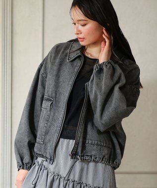 Green Parks ・ＥＬＥＮＣＡＲＥ　ＤＵＥ　デニムステンカラーブルゾ