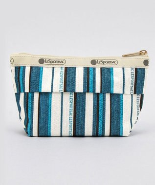 LeSportsac SMALL SLOAN COSMETIC/ティールグリーンストライプ ティールグリーンストライプ