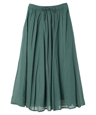 Green Parks インド綿　ふんわりボイルロングスカート Green