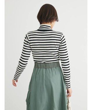 Green Parks ボーダーアソートモックネックニットプルオーバー A