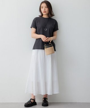 23区 【SLOW/WEB限定】シアーツイストシングルジャージー Tシャツ グレー系