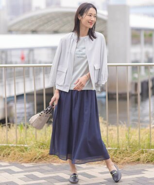 J.PRESS LADIES S ロゴTシャツ ブラック系1