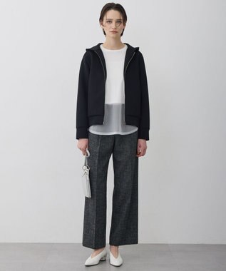 ICB 【WEB限定カラーあり】ソフトダンボール ジップアップ フーディ ブラック