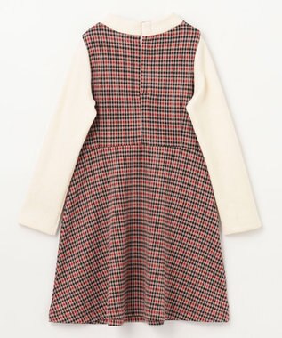 組曲 KIDS 【110-140㎝】チェックジャガード ワンピース ブラウン系3
