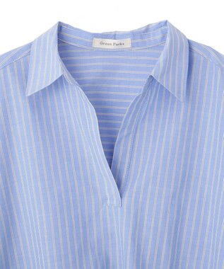 Green Parks ＵＶカットスキッパー半袖シャツ Stripe