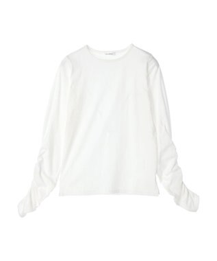 Green Parks AnriettMusee シャーリングスリーブＴシャツ＋レースキャミソールＳＥＴ Black