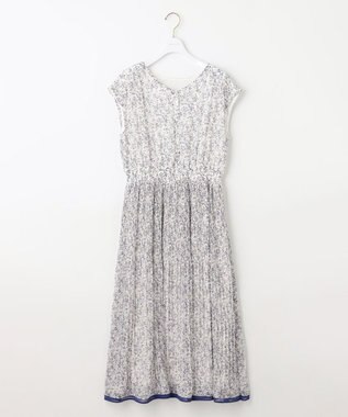 ANY SIS 【洗える】フラワープリーツ ワンピース アイボリー系