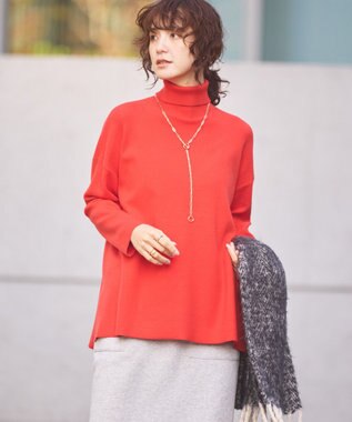 AMERICAN HOLIC バイパチタートルネックニットロングプルオーバー Orange