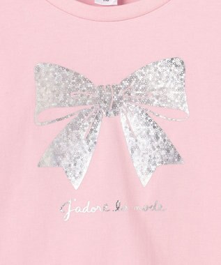 ANY KIDS 【綿100%】リボンアソート 長袖Tシャツ ピンク