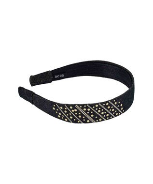 ACCA ブラックリボンデニムカチューシャ ブラック