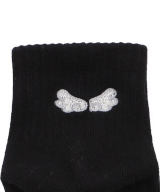 WEGO バック刺繍アンクルパイルソックス 柄1