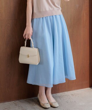 組曲 S 【先行予約】カラーボイル スカート クラウディブルー系