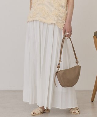 AMERICAN HOLIC 【選べる丈】シアープリーツスカート Off White