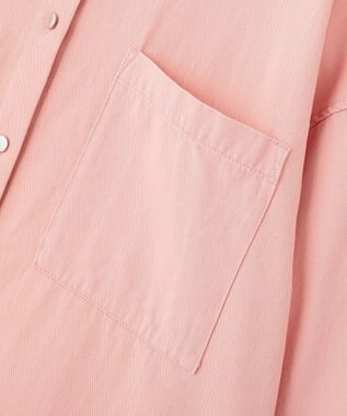 earth music&ecology 5分袖デニムシャツ Pink