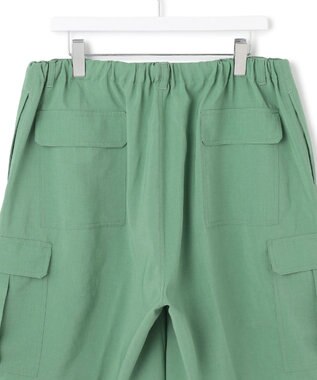 J.PRESS YORK STREET 【UNISEX】リネンライクイージーカーゴ ハーフパンツ ライトグリーン系