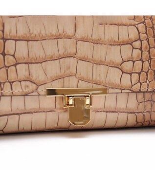 A.D.M.J. 【牛革】クロコ型押しラウンドクラッチショルダー PMC