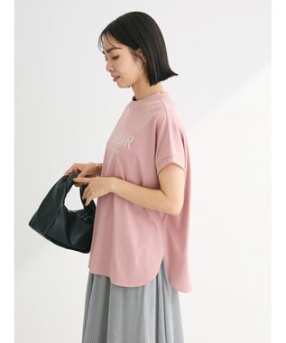 Green Parks 汗染み防止フレンチスリーブロゴＴシャツ Pink