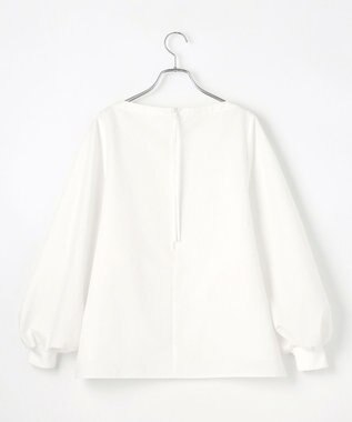 #Newans 【撥水】ボートネックリラクシーシャツ ホワイト