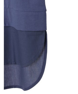Green Parks 布帛レイヤー半袖チュニック Blue