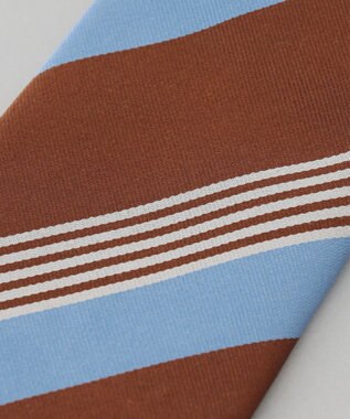 GOTAIRIKU 【日本製】シルク ネクタイ_ストライプ ブラウン系1