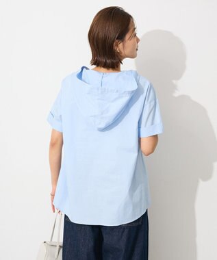 CRAFT STANDARD BOUTIQUE オーバーサイジングフード付きシャツ Light Blue