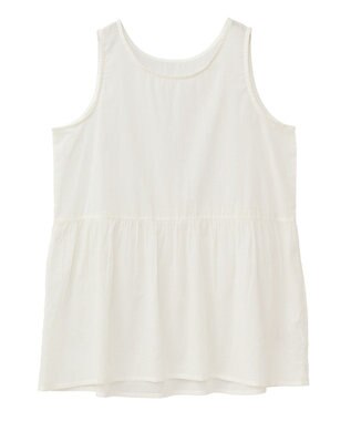 Green Parks Ｉ　ＳＥＴ２点　ギャザーシャツ＋布帛インナー Off White