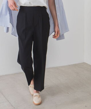 WEGO テーパードスラックスパンツ ブラック