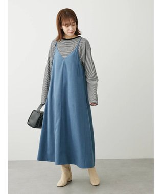 Green Parks ２ｗａｙ起毛キャミワンピース Sax