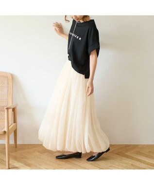 MODE ET JACOMO <carino>スクエアトゥバレエシューズ ブラック