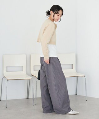 CRAFT STANDARD BOUTIQUE ストライプタックカーブパンツ Stripe Gray