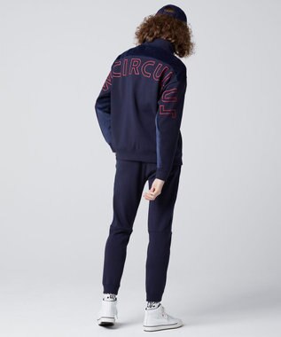 PW CIRCULUS 【MEN】ジャージー スタンド ジップアップ ブルゾン ネイビー系