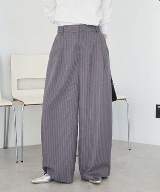 CRAFT STANDARD BOUTIQUE ストライプタックカーブパンツ Stripe Gray