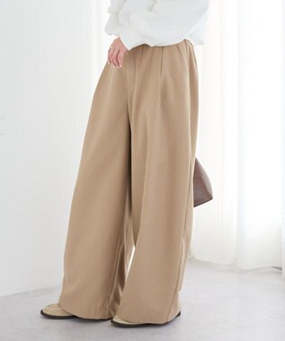 CRAFT STANDARD BOUTIQUE ストライプタックカーブパンツ Stripe Beige