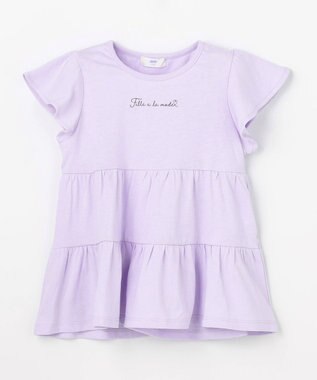 ANY KIDS 【綿100%/接触冷感】ひんやり ティアードチュニック ラベンダー