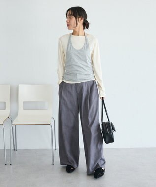 CRAFT STANDARD BOUTIQUE ストライプタックカーブパンツ Stripe Gray