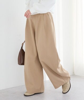 CRAFT STANDARD BOUTIQUE ストライプタックカーブパンツ Stripe Beige