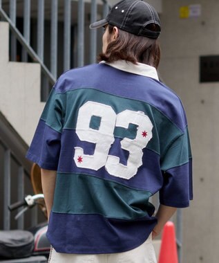 WEGO 【ユニセックス着用ITEM】ナンバリングラガーシャツ ダークグリーン