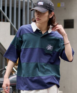 WEGO 【ユニセックス着用ITEM】ナンバリングラガーシャツ ダークグリーン